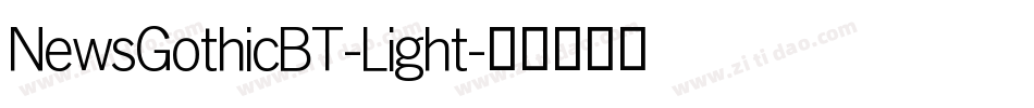 NewsGothicBT-Light字体转换