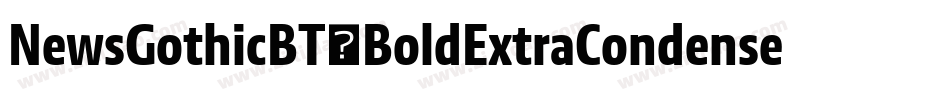 NewsGothicBT-BoldExtraCondensed字体转换