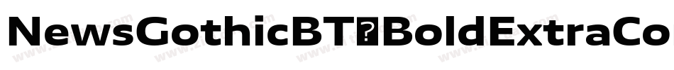NewsGothicBT-BoldExtraCondensed字体转换