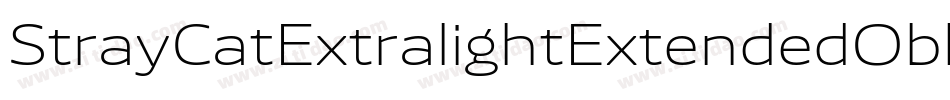 StrayCatExtralightExtendedOblique-85dD字体转换
