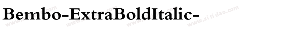 Bembo-ExtraBoldItalic字体转换