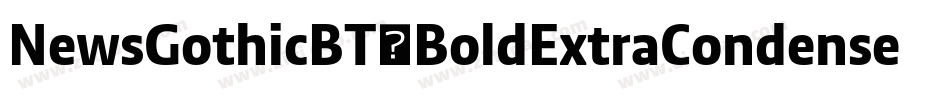 NewsGothicBT-BoldExtraCondensed字体转换