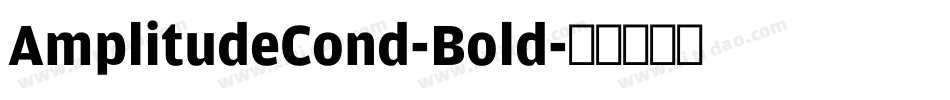 AmplitudeCond-Bold字体转换