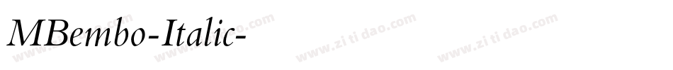 MBembo-Italic字体转换