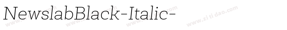 NewslabBlack-Italic字体转换