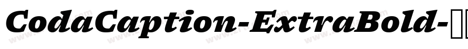 CodaCaption-ExtraBold字体转换