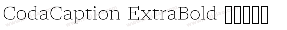CodaCaption-ExtraBold字体转换