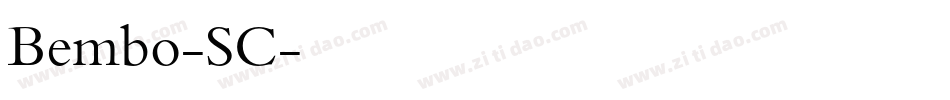 Bembo-SC字体转换