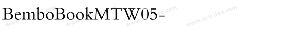 BemboBookMTW05字体转换