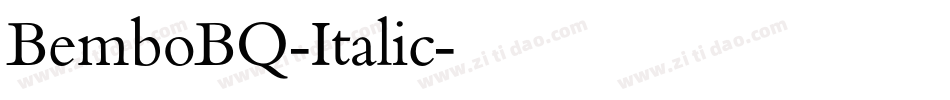 BemboBQ-Italic字体转换