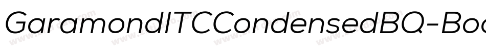 GaramondITCCondensedBQ-BookItalic字体转换
