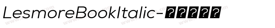 LesmoreBookItalic字体转换