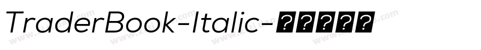 TraderBook-Italic字体转换