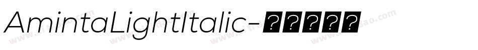 AmintaLightItalic字体转换