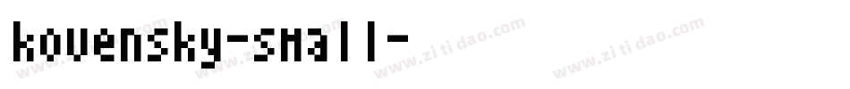 kovensky-small字体转换