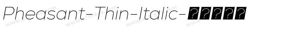 Pheasant-Thin-Italic字体转换