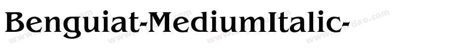 Benguiat-MediumItalic字体转换