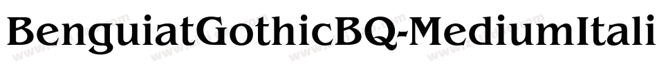 BenguiatGothicBQ-MediumItalic字体转换