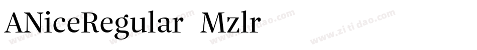 ANiceRegular-Mzlr字体转换