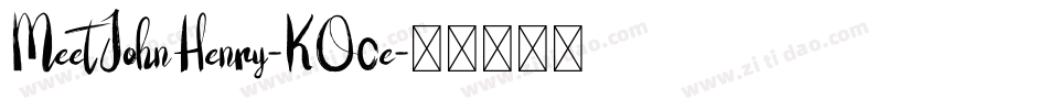 MeetJohnHenry-KO0e字体转换