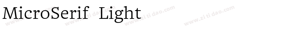 MicroSerif-Light字体转换