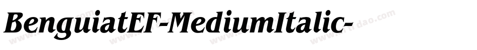 BenguiatEF-MediumItalic字体转换