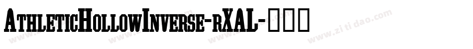 AthleticHollowInverse-rXAL字体转换