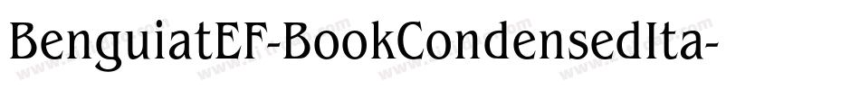 BenguiatEF-BookCondensedIta字体转换