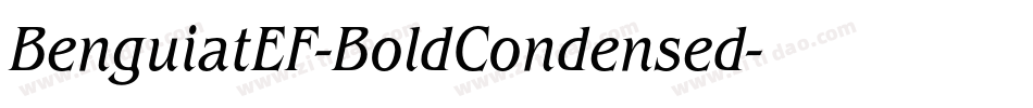 BenguiatEF-BoldCondensed字体转换
