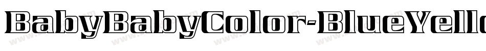 BabyBabyColor-BlueYellowSlanted字体转换