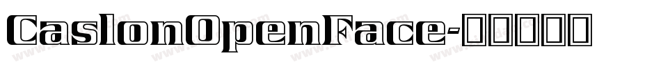 CaslonOpenFace字体转换