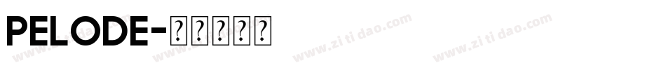 Pelode字体转换
