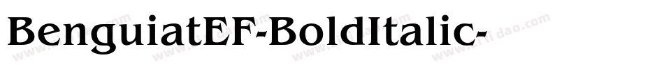 BenguiatEF-BoldItalic字体转换