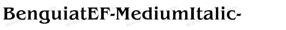 BenguiatEF-MediumItalic字体转换