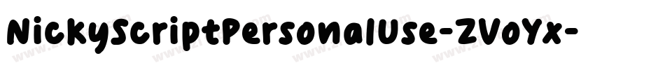 NickyScriptPersonalUse-ZVoYx字体转换