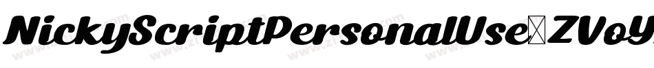 NickyScriptPersonalUse-ZVoYx字体转换