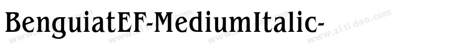 BenguiatEF-MediumItalic字体转换