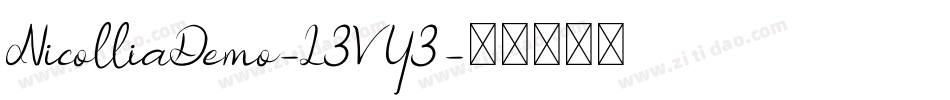 NicolliaDemo-L3VY3字体转换