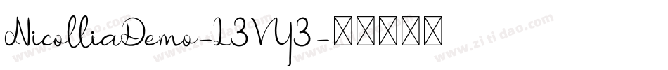 NicolliaDemo-L3VY3字体转换