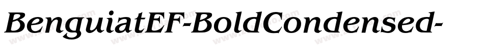 BenguiatEF-BoldCondensed字体转换