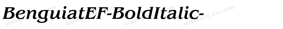 BenguiatEF-BoldItalic字体转换