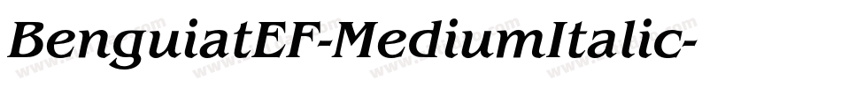 BenguiatEF-MediumItalic字体转换