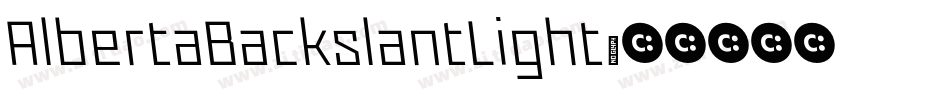 AlbertaBackslantLight字体转换
