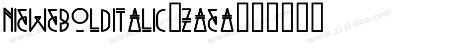 NieweBolditalic-zAEa字体转换