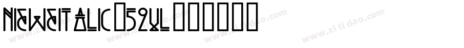 NieweItalic-52VL字体转换