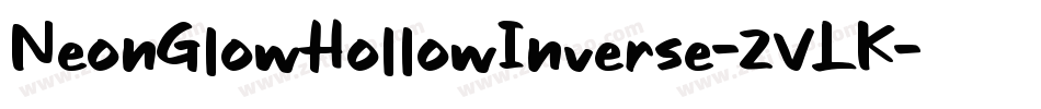 NeonGlowHollowInverse-2VLK字体转换