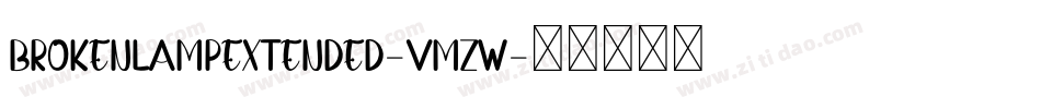 BrokenLampExtended-VmZw字体转换