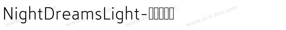 NightDreamsLight字体转换