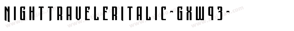 NightTravelerItalic-gxw93字体转换