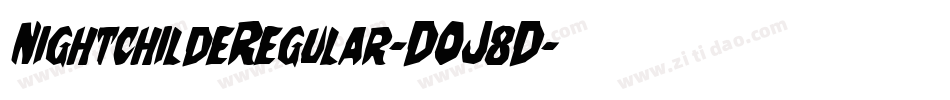 NightchildeRegular-DOJ8D字体转换